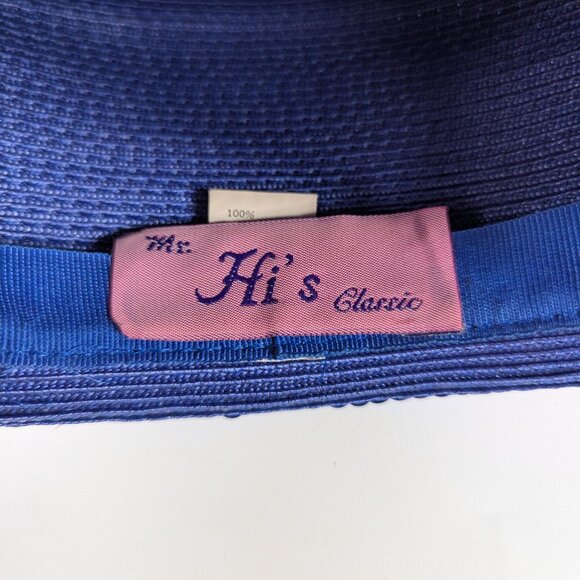 Vintage Mr Hi’s Bright Blue Sequin Flower Pillbox Hat Fancy Ladies Church Derby - Picture 9 of 11